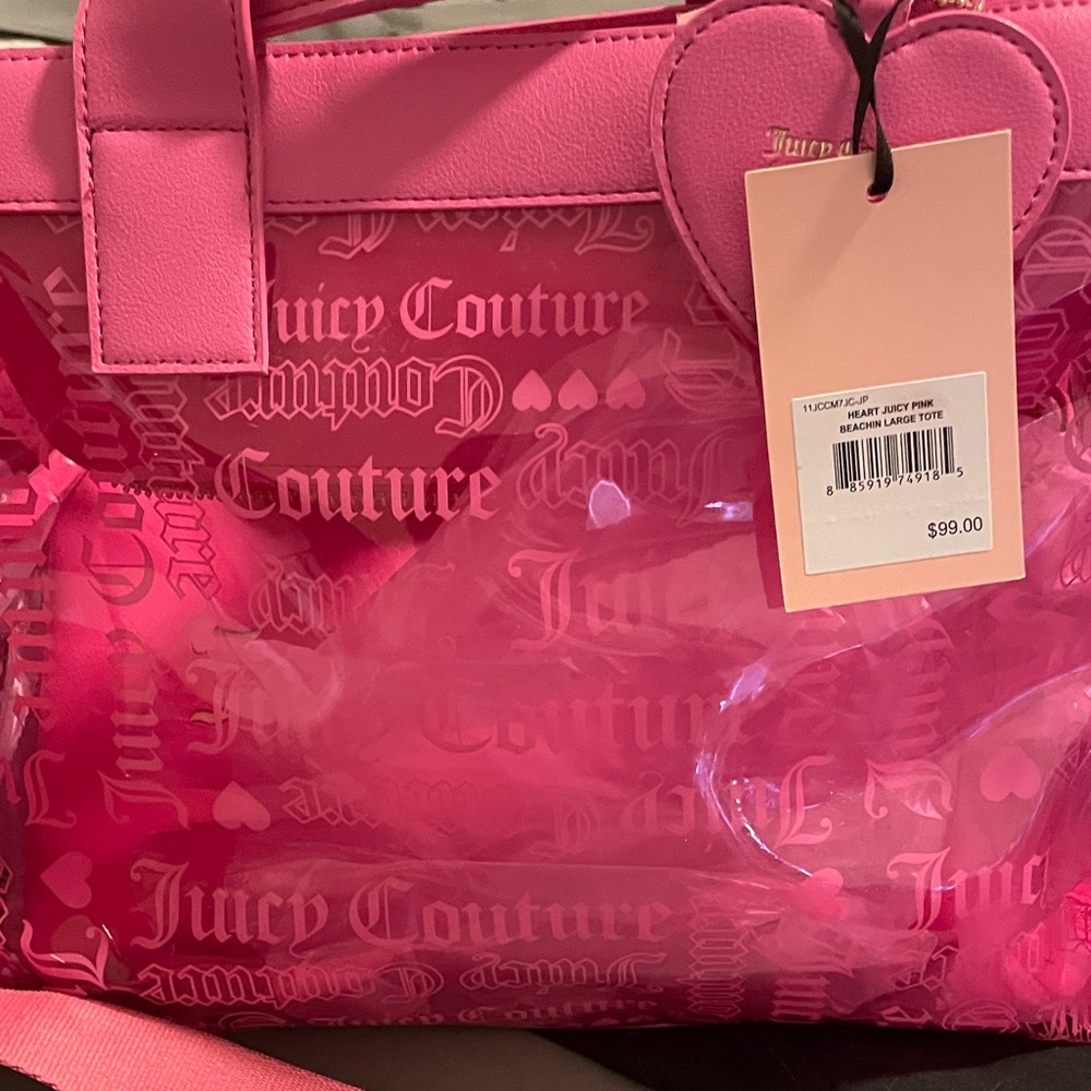 Juicy Couture Pink Heart Tote Bag